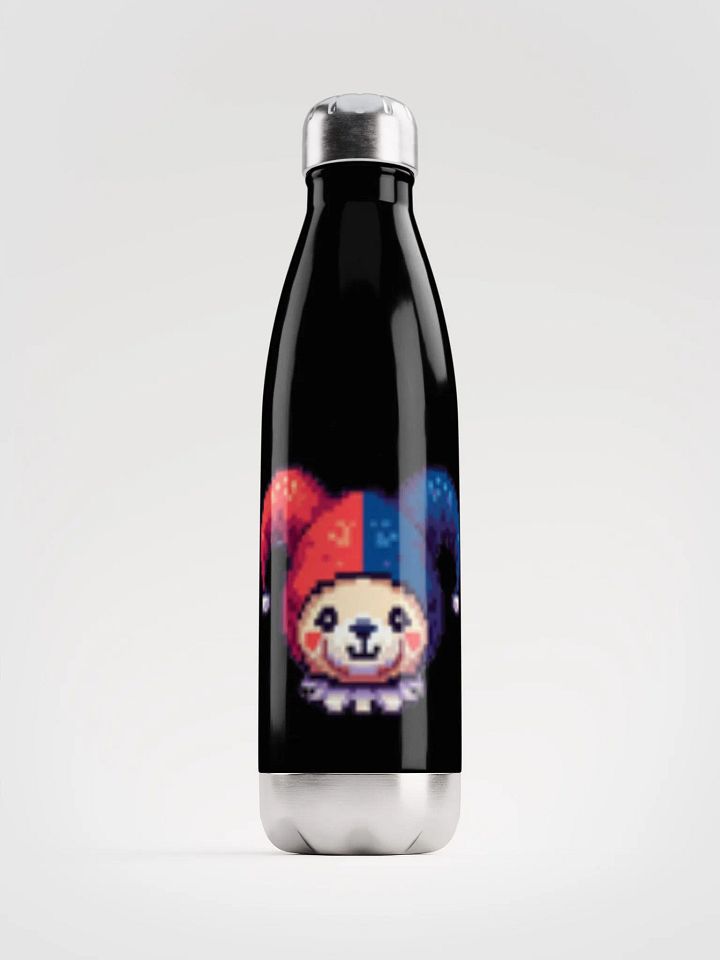 Pixel Art Teddy Bear Jester Stainless Steel Water Bottle product image (1)
