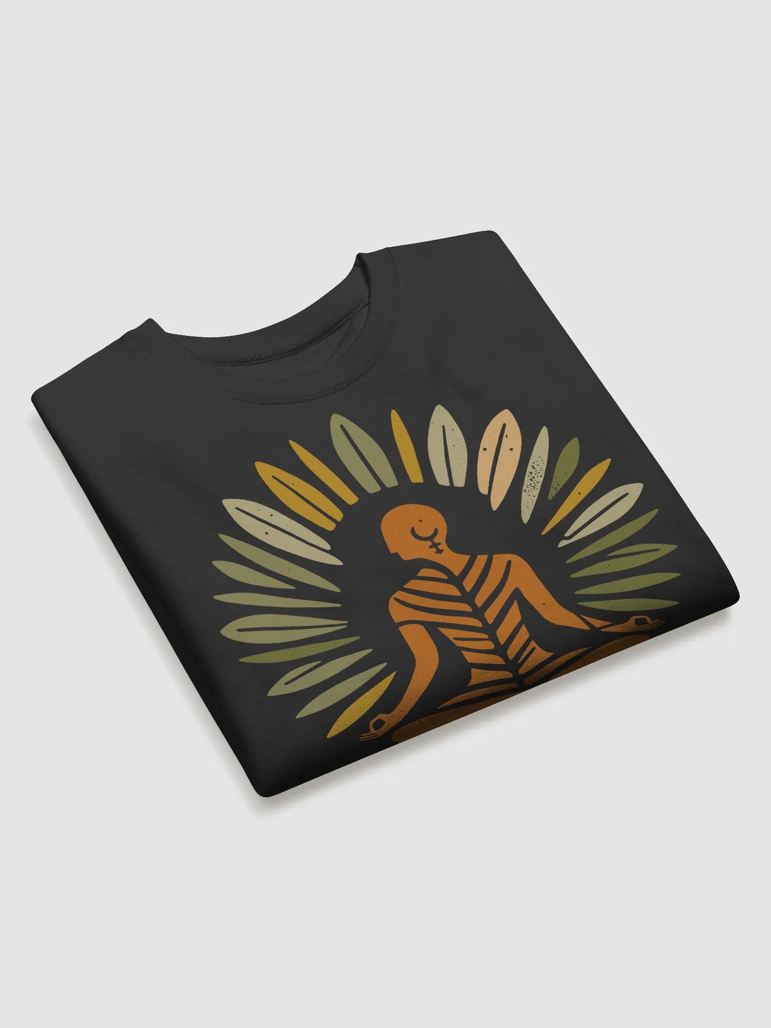 Zen Leaf Meditation Tee | Ancient Wisdom Meets Boho Style - Sweatshirt product image (3)