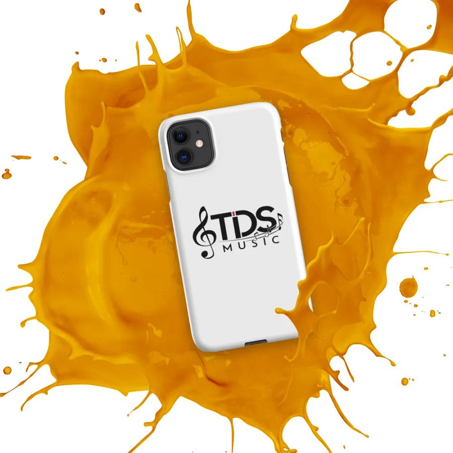 TDS Music White Glossy iPhone Snap Case with Music Notes Design product image (9)
