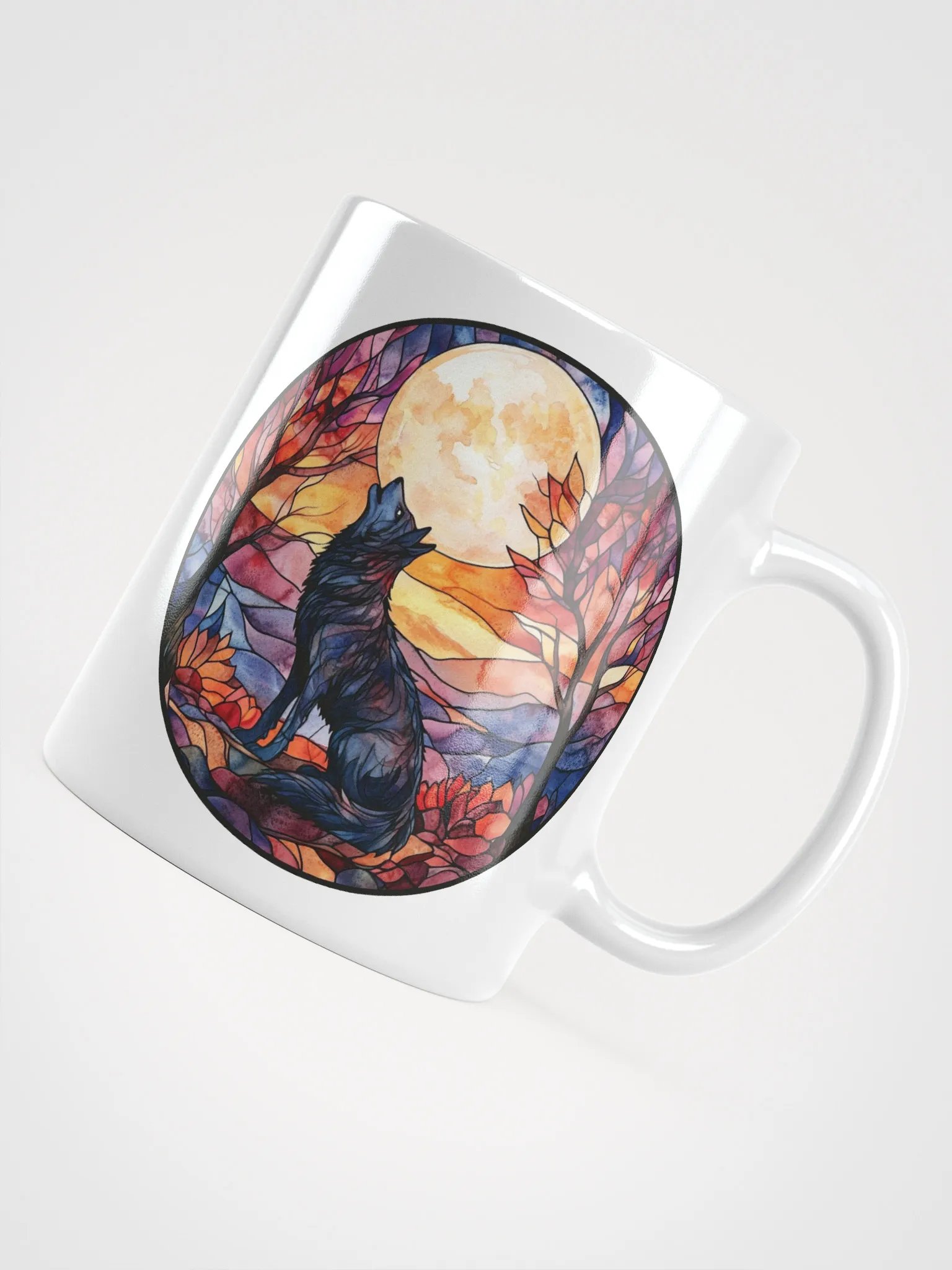 Howling Wolf Stained Glass Mug product image (10)