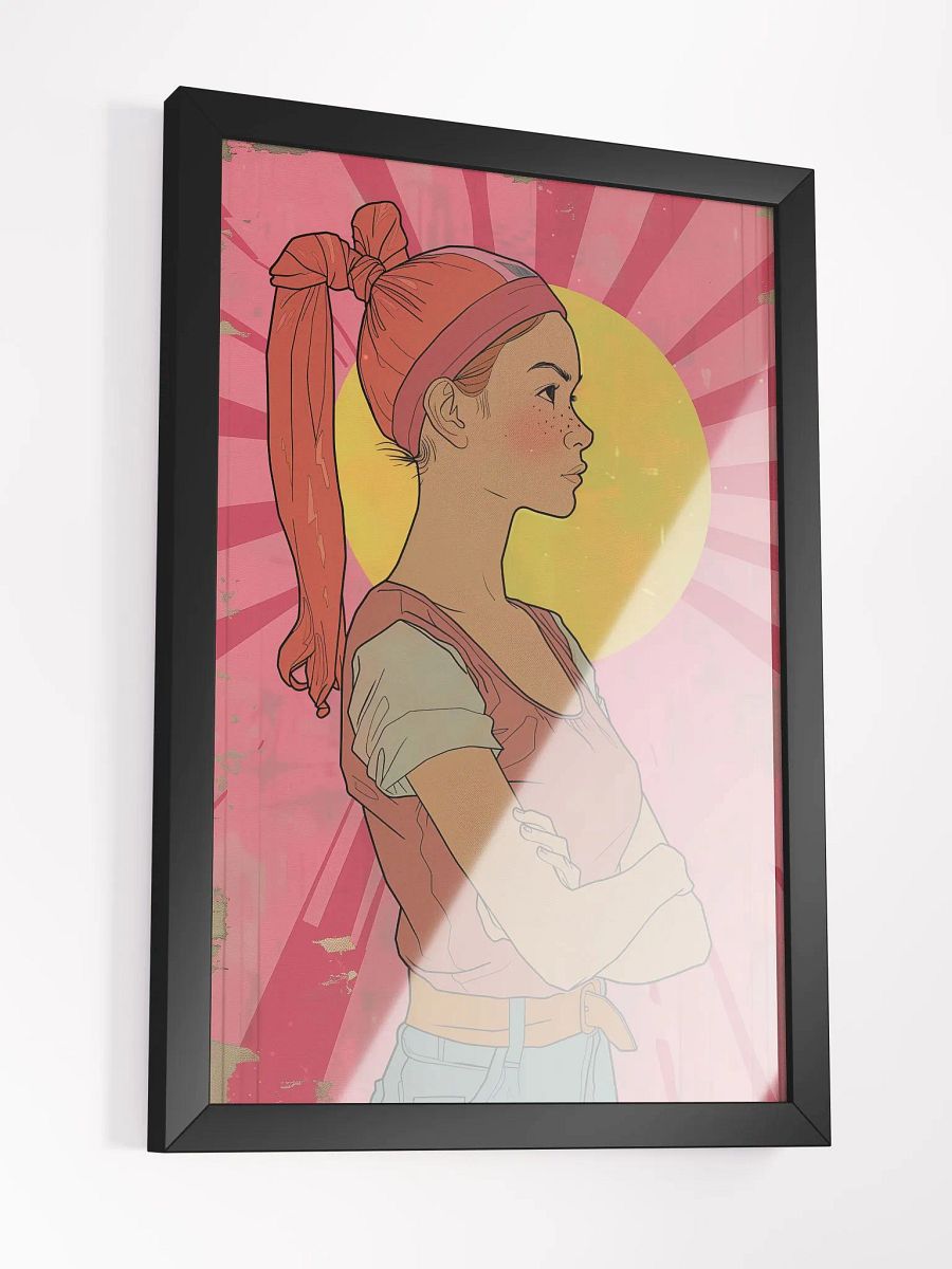 Fierce and Fearless: Pop Art Rebel Girl Framed Poster product image (3)