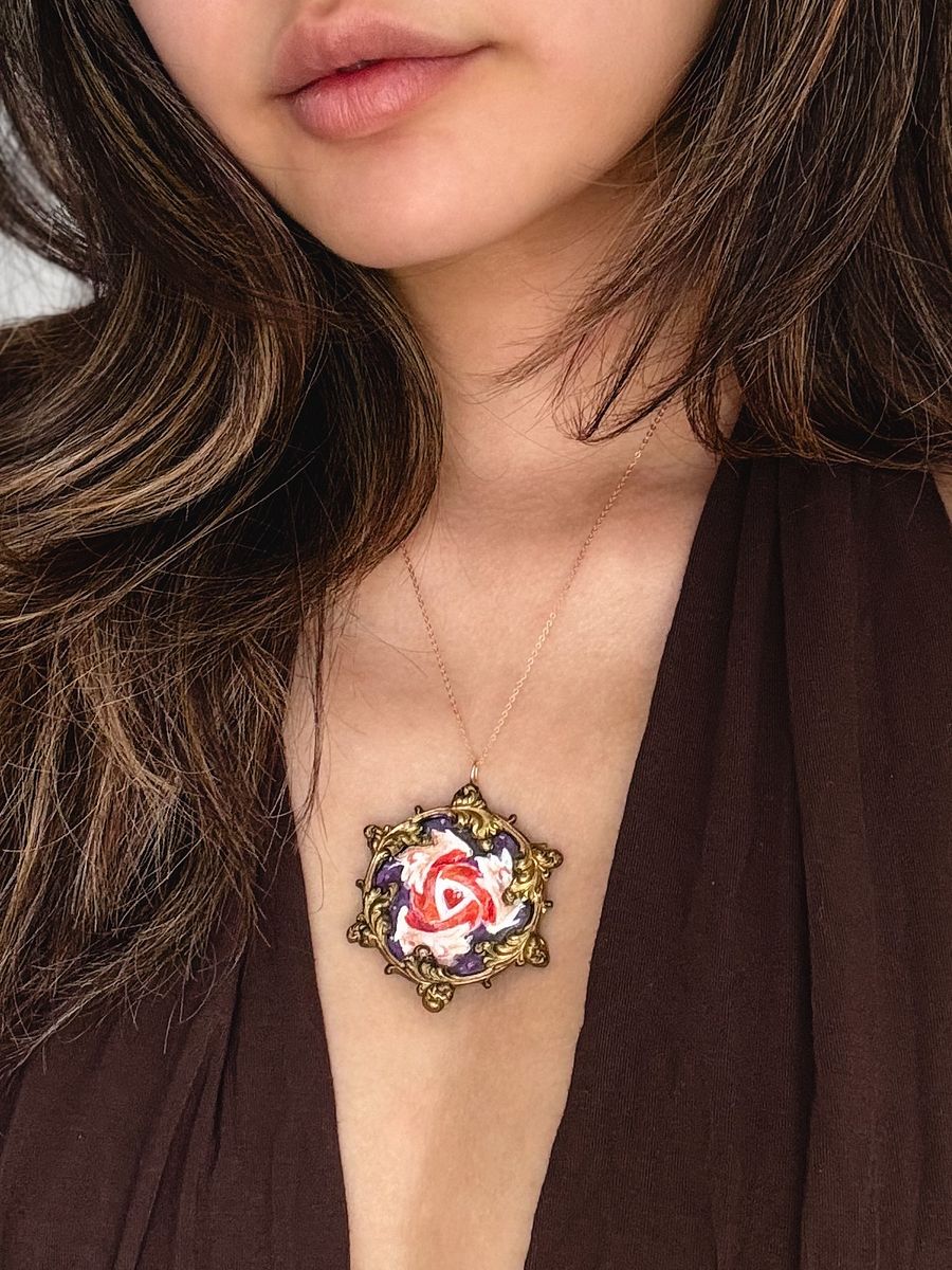 Santi Collab Angel Necklace Bronze finish product image (2)