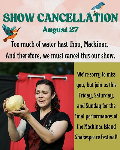 ☔️SHOW CANCELLATION: Unfortunately, due to the very rainy forecast, we’ve made the difficult decision to cancel tonight’s per...