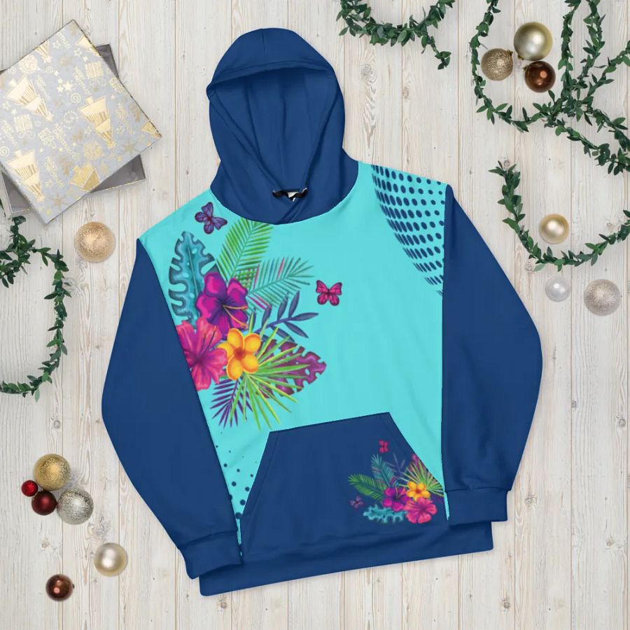 Blue Floral Hoodie product image (11)
