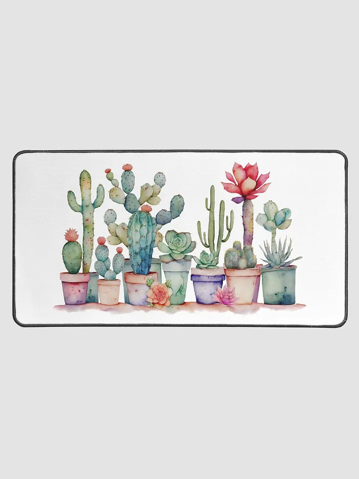 Colorful Potted Cacti And Succulents Desk Mat product image (1)