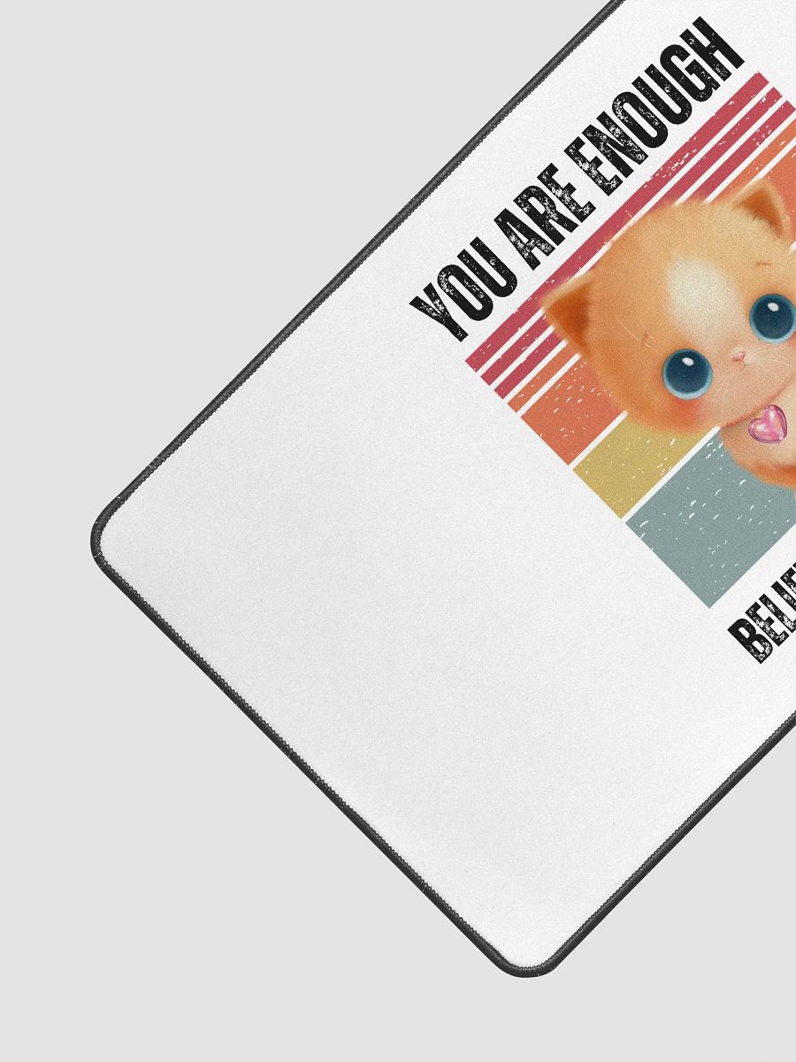 Fluffy Kitten Heart Desk Mat product image (3)