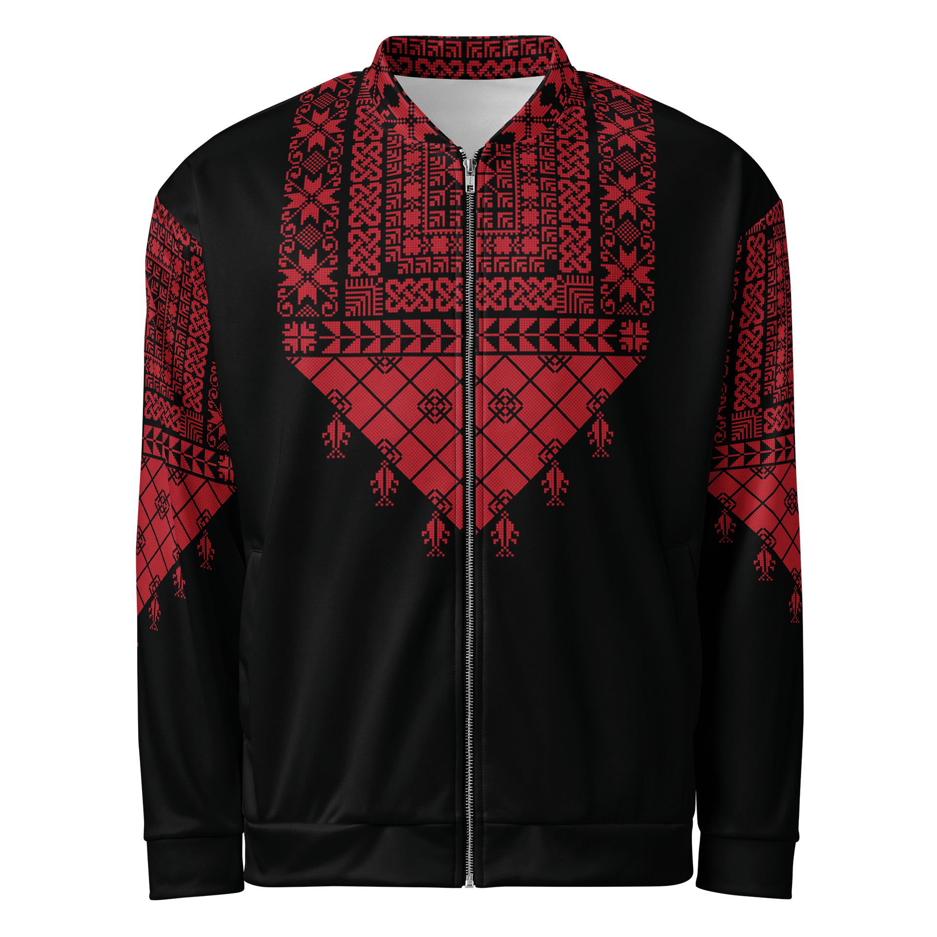 Red Tatreez Unisex Bomber Jacket product image (3)