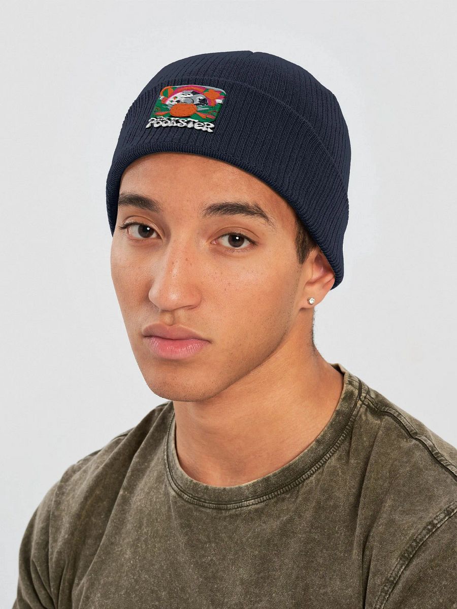 Organic Cotton Embroidered Beanie: Psychedelic Pookster and Mushrooms! VERY 60s/70s Retro Accurate! product image (3)