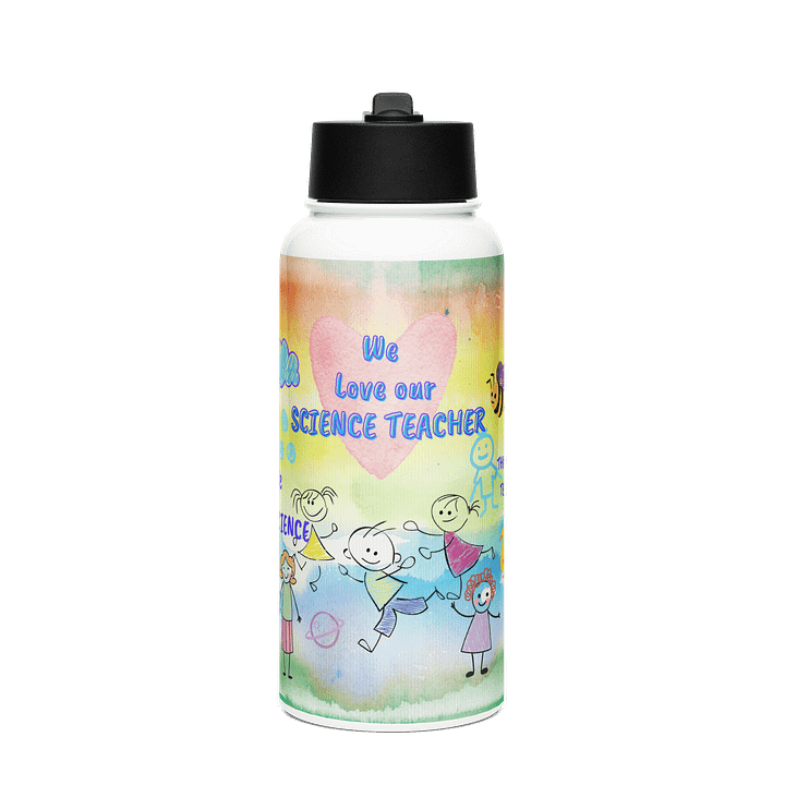 Teacher Appreciation Watercolor Stainless Steel Bottle gift for parents to science teacher product image (1)