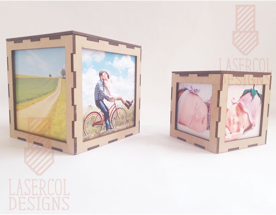 Photo Cube Keepsake Box (two sizes) - Laser Cut Files product image (8)