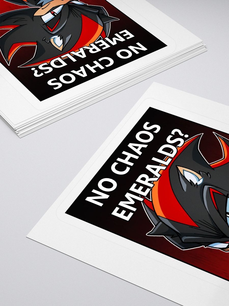 No Chaos Emeralds Kiss Cut Sticker product image (4)
