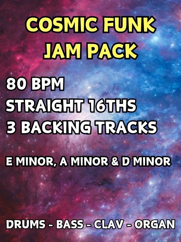 Cosmic Funk Jam Pack - Dorian Backing Tracks - 80BPM (E Minor, A Minor & D Minor) product image (1)
