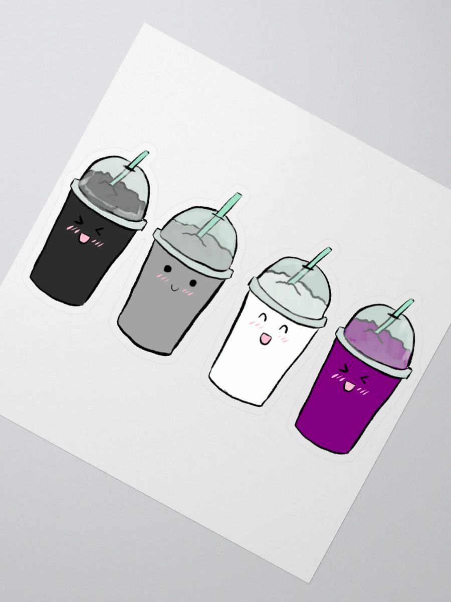 Slushie Buddies: Asexual Flag Stickers product image (4)