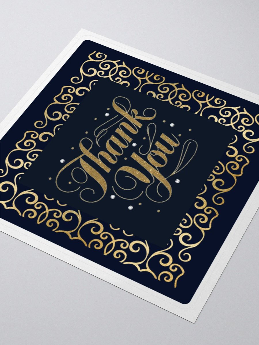 Black & gold elegant square sticker product image (3)