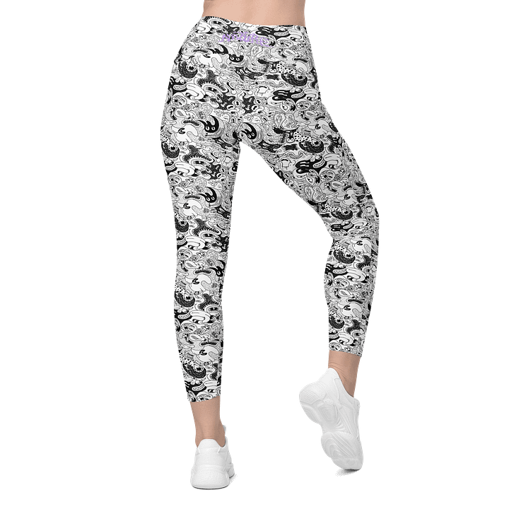 Monster repeat pattern leggings product image (2)