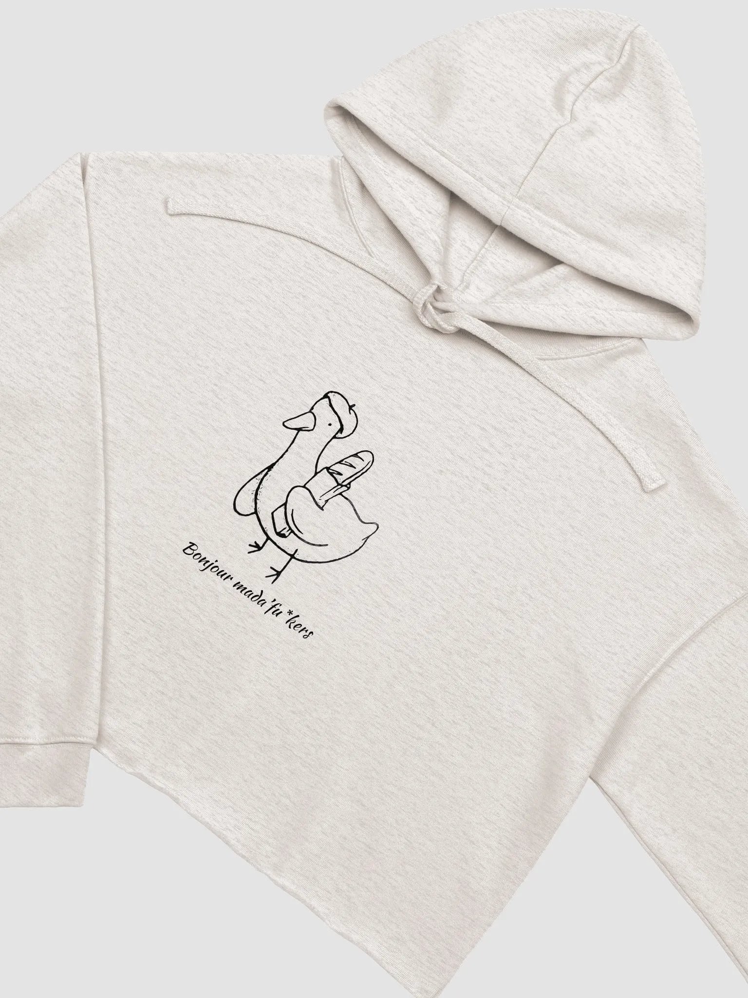 Sarcastic Meme French Goose Crop Hoodie product image (10)