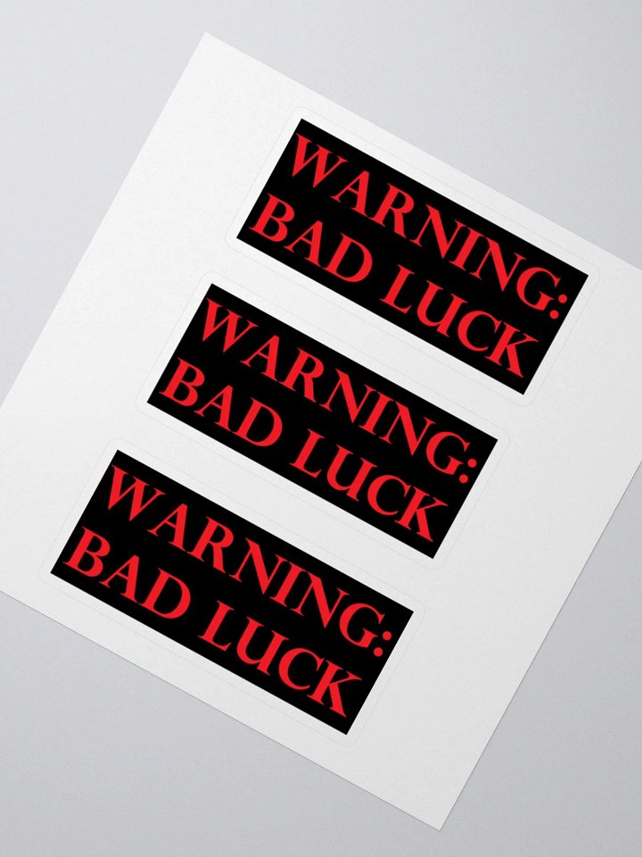 Bad Luck Warning Stickers product image (2)