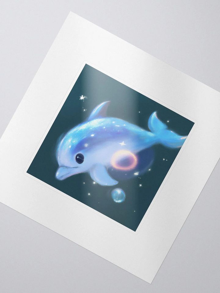Cute Galactic Dolphin Sigma Sticker product image (2)