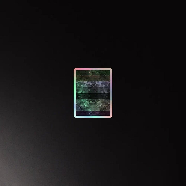 Aroace Pride Flag Sticker: Green To Purple (Textured Variation) product image (2)