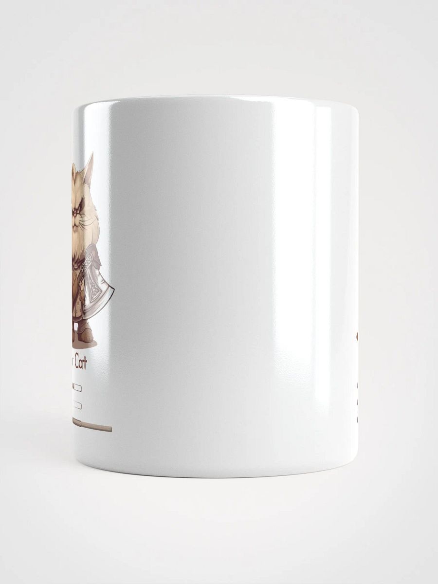 RPG Warrior Cat white ceramic mug 11oz 15oz 20oz for gamers and cat lovers product image (14)