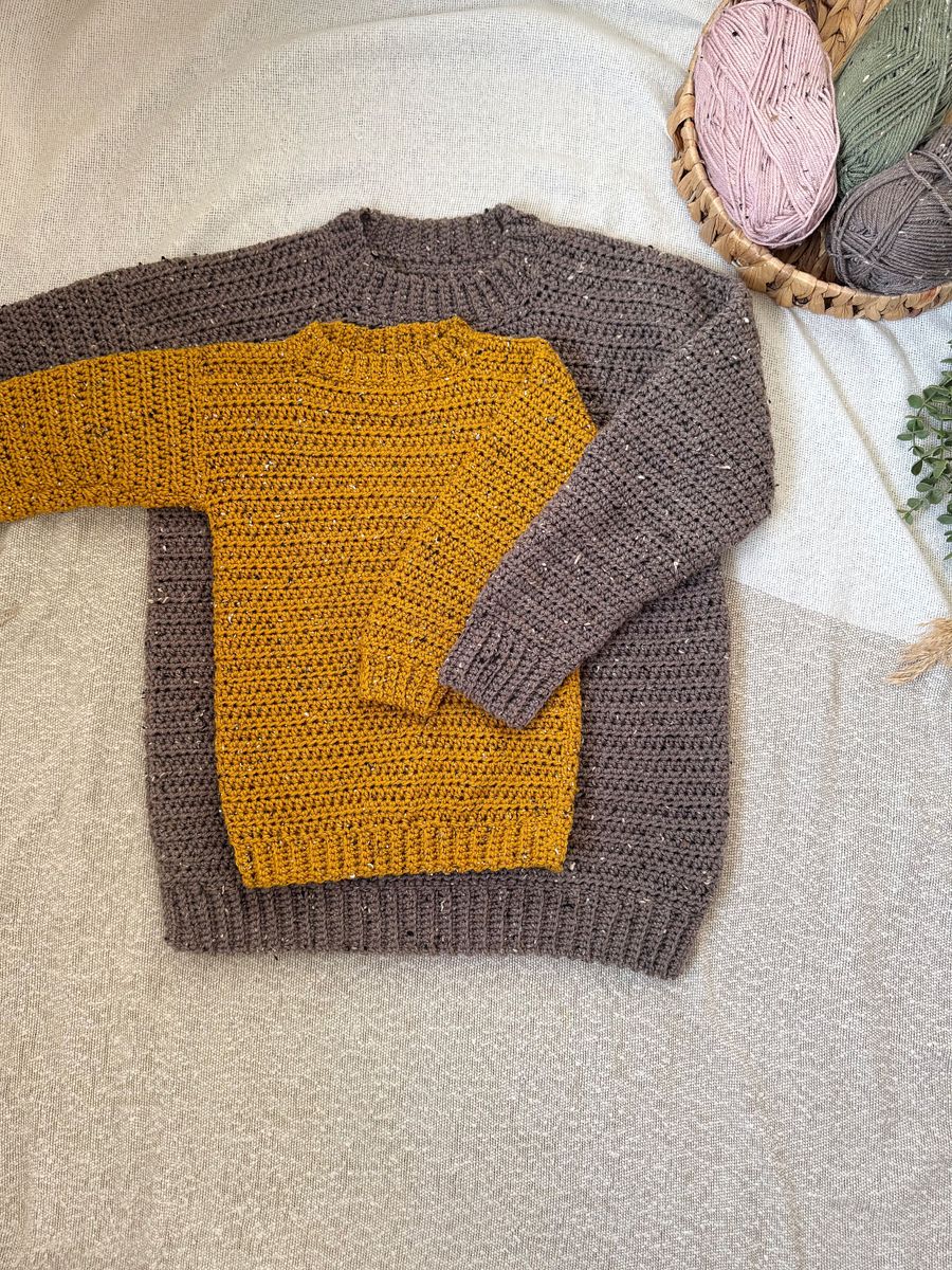 Easy Tweedy Adult Pullover - Simple Crochet Sweater Pattern For Beginners product image (3)