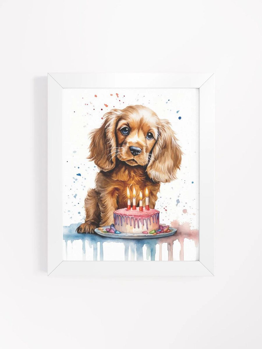 American Cocker Spaniel With Birthday Cake Wall Art product image (52)