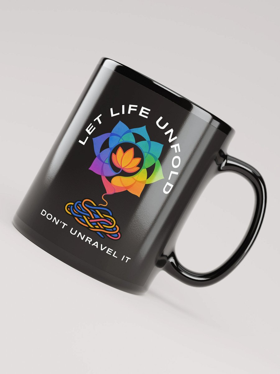 Let Life Unfold | Black Glossy Mug by Mugz product image (4)