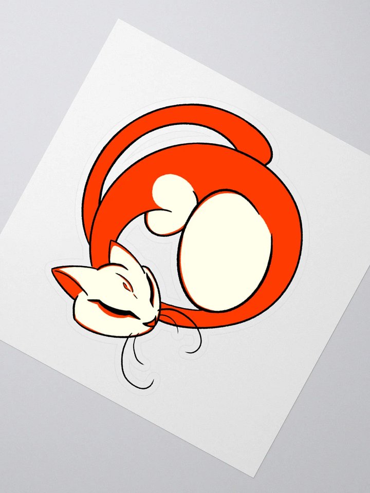 Calming Orange Cat Sticker product image (1)