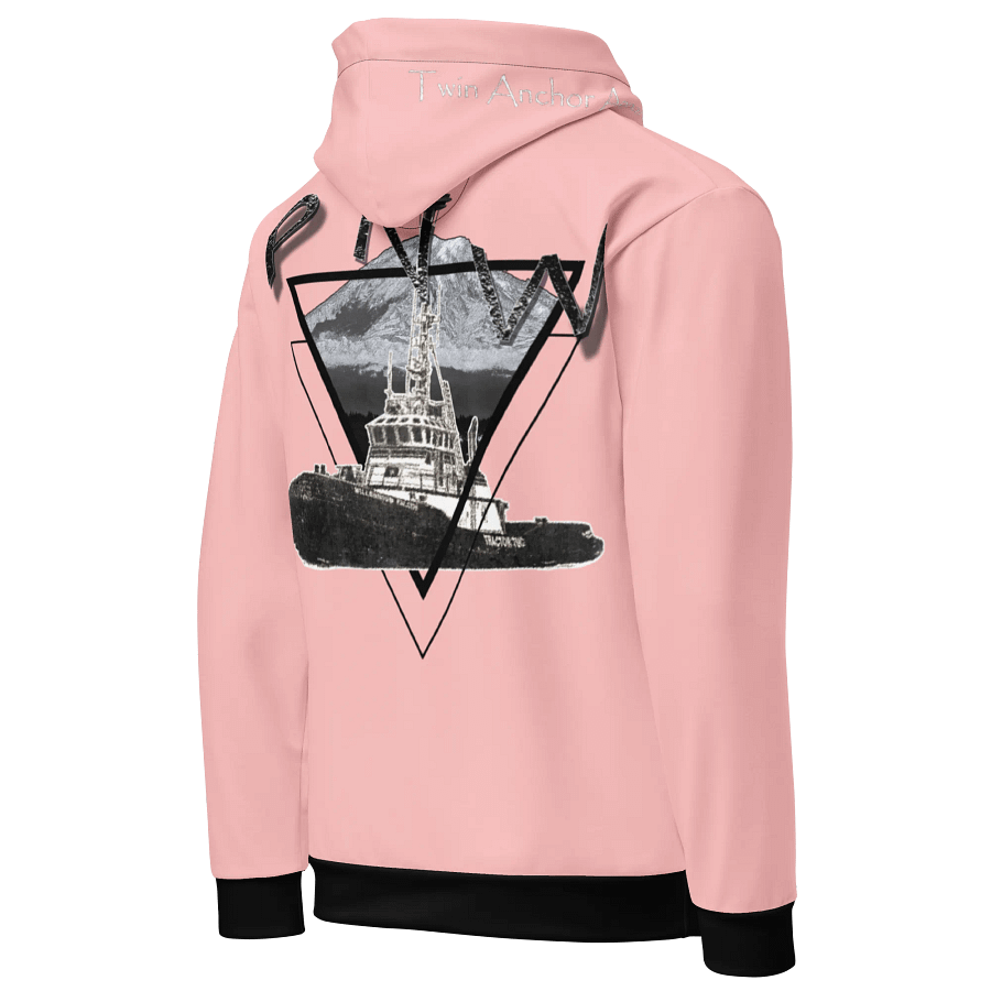 Pink Red Triangle-Mt Raine- PNW Millennium Tug Hoodie product image (5)