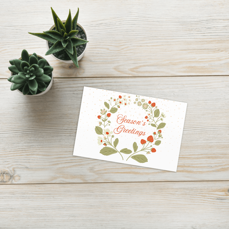 Season’s Greetings Winter Holiday Greeting Card product image (1)