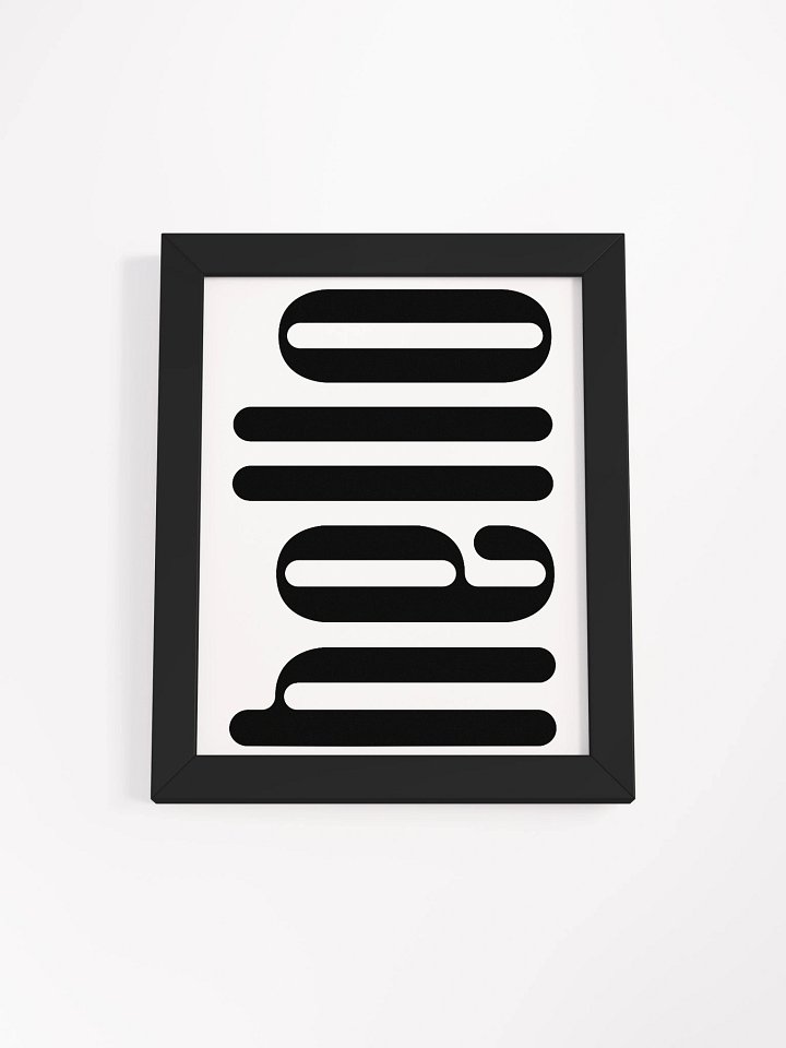 Modern Hello Framed Poster product image (1)