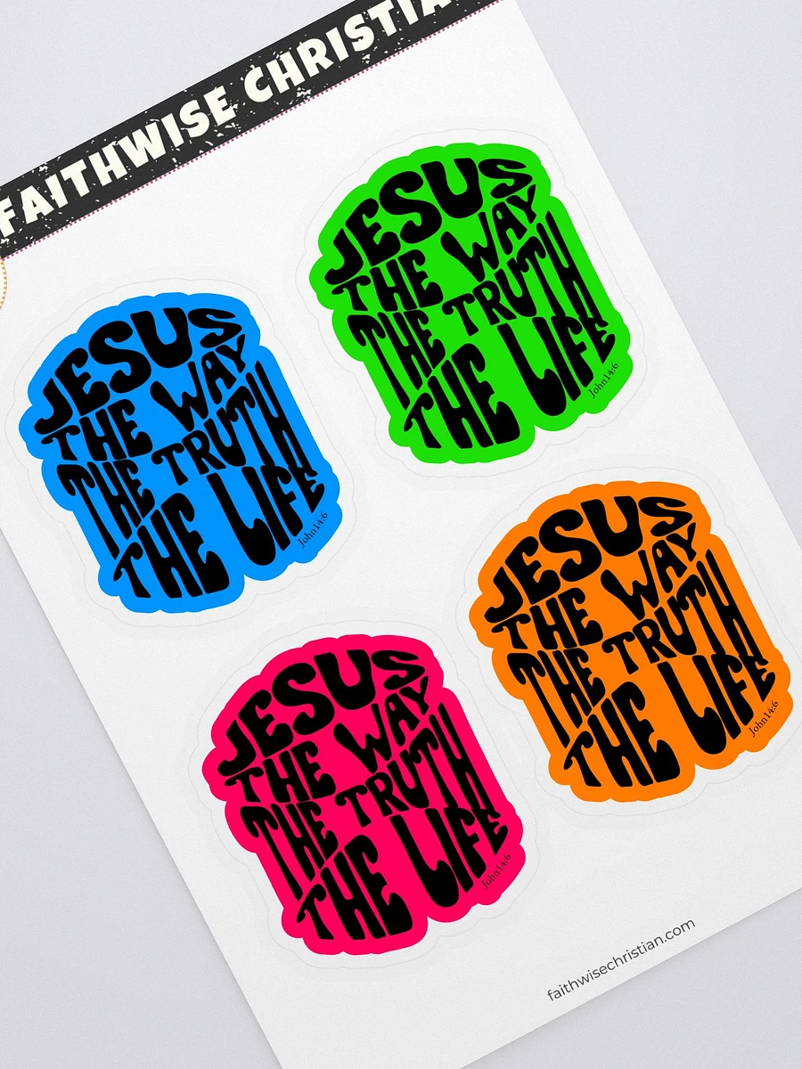 Jesus The Way The Truth The Life John 14:6 Sticker Sheet product image (1)