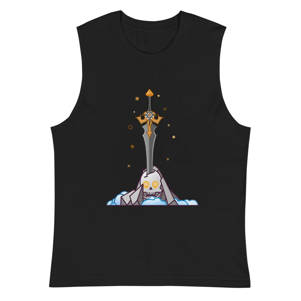 Sword in the Skull - Argent Variation - Men's Style Muscle Tank product image (2)
