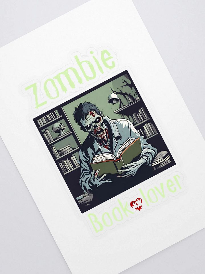 Zombie Book Lover Sticker product image (1)