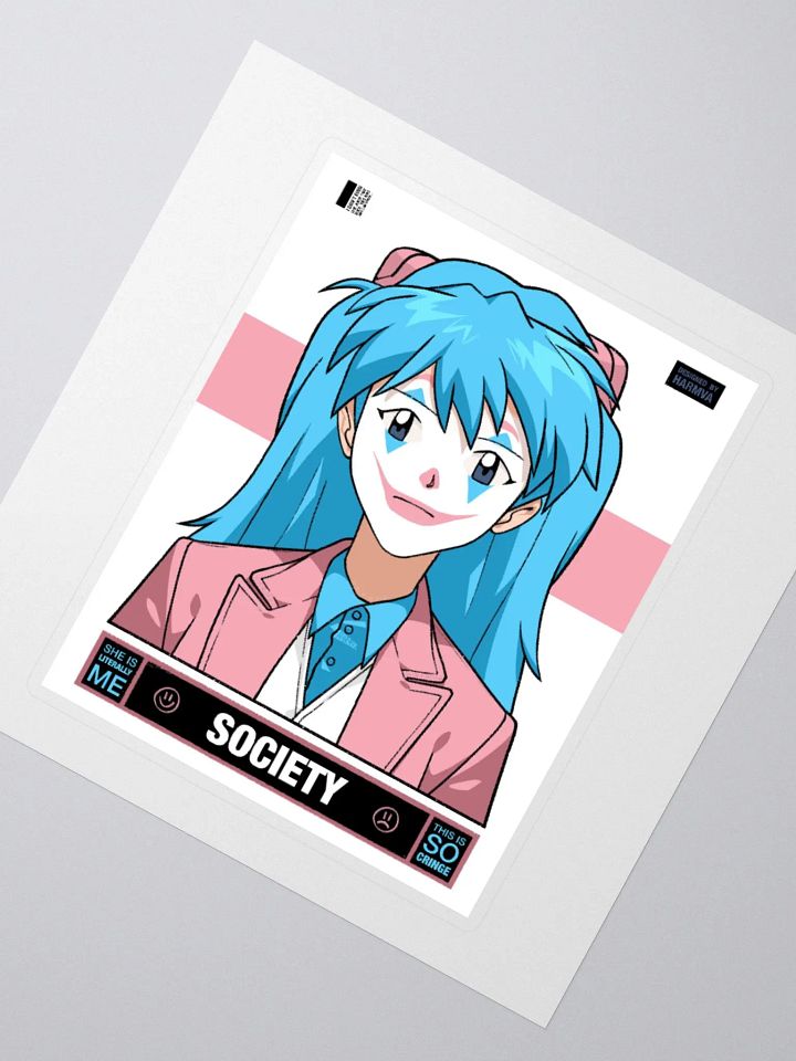 Woker Trans SOCIETY Sticker with Background product image (2)