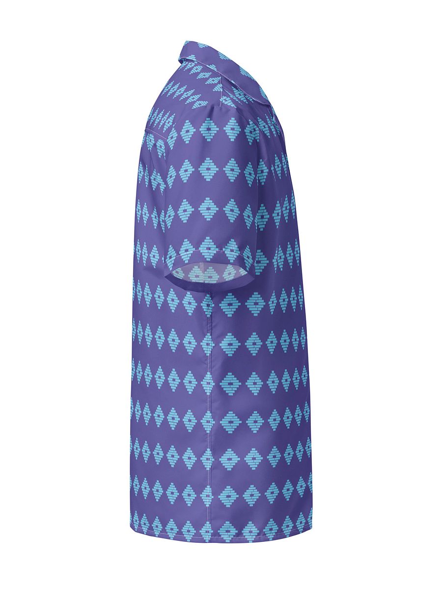 Anacostia Community Museum Button-Up Shirt (Purple/Blue) Image 3