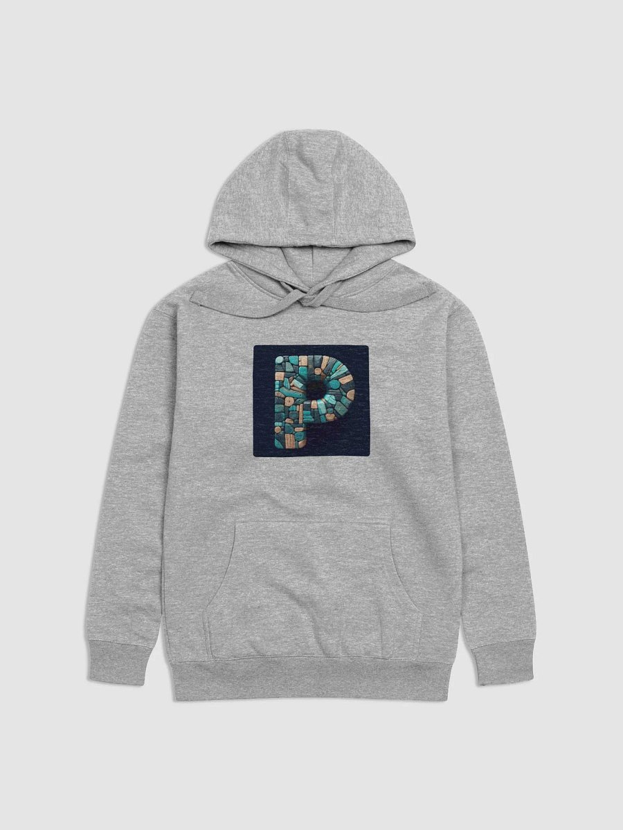 Dimensional Wooden Block 'P' Hoodie | AI Design initial P product image (1)