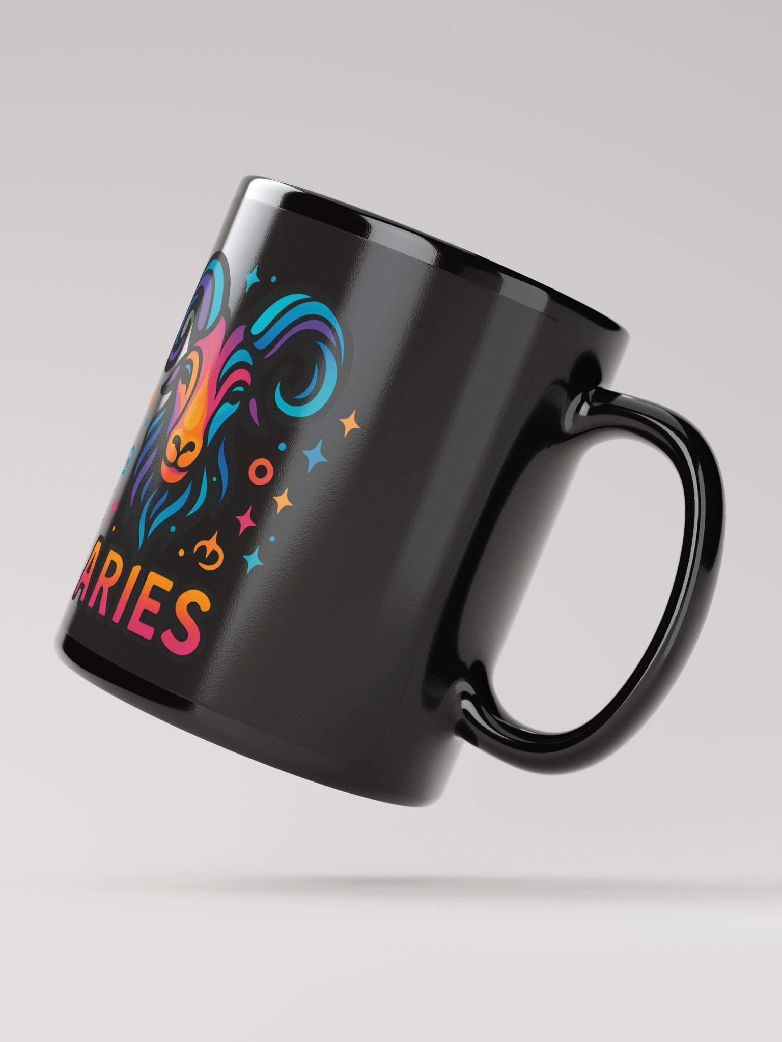 Aries Zodiac Sign Mug – Bold & Fiery Psychedelic Horoscope Design 1 product image (2)