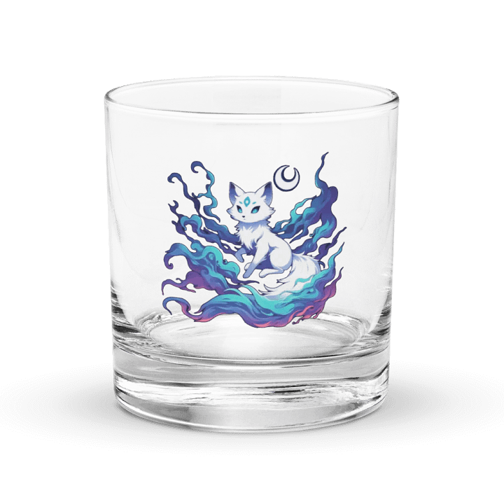 Mystical Moon Fox Rocks Glass product image (1)
