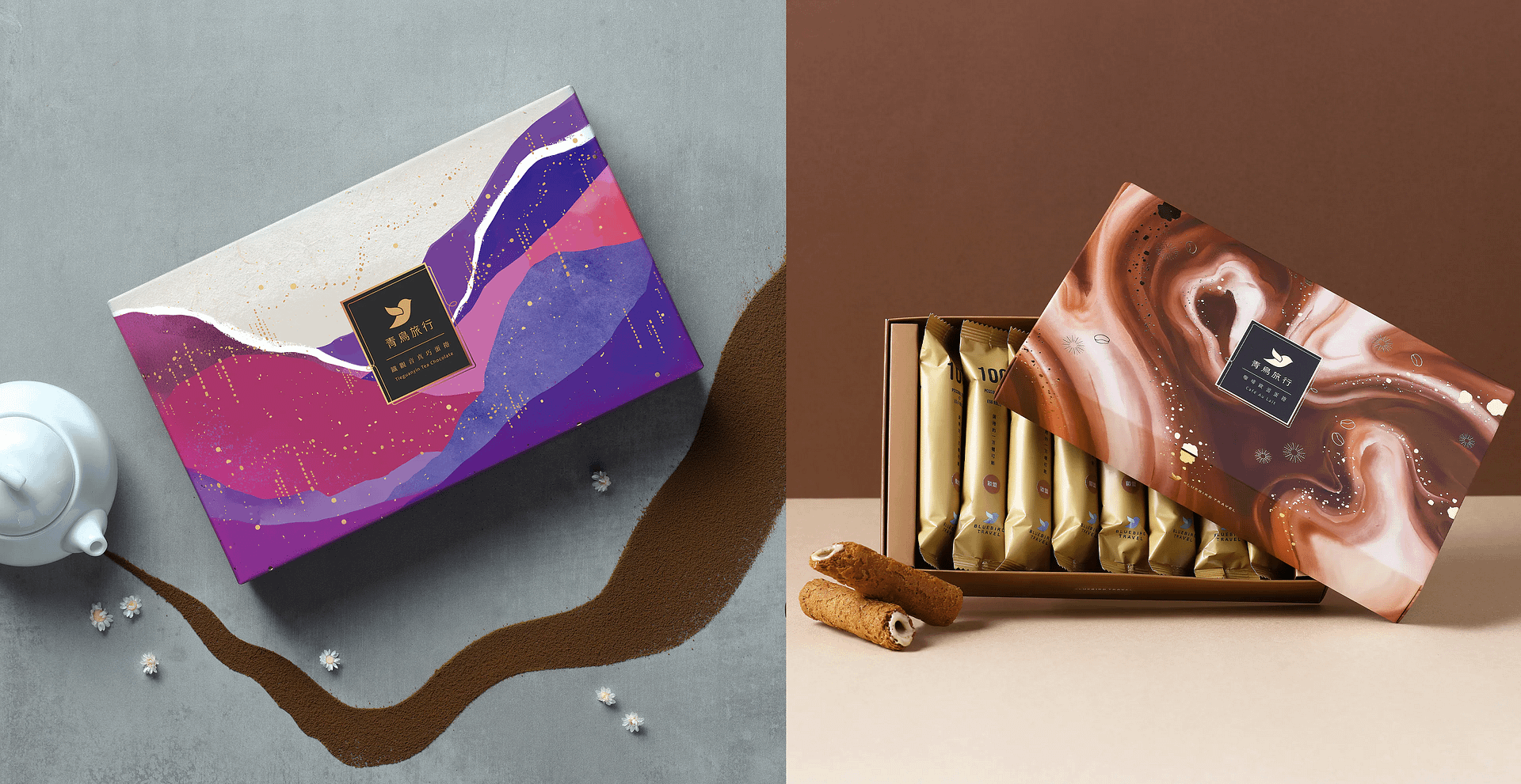 極品茶點組合：極品老白茶一袋＋兩盒蛋捲(青茶蛋捲一盒+咖啡歐蕾蛋捲一盒) product image (5)