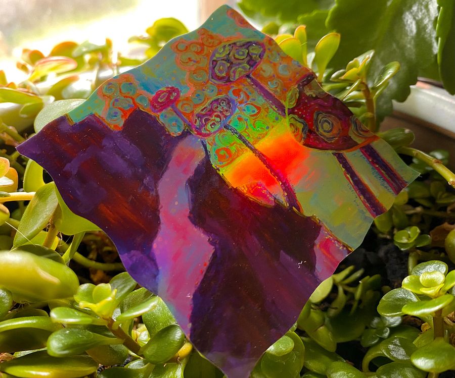 Mario 64 Trippy Trippy Mountain ~ holographic vinyl sticker product image (3)