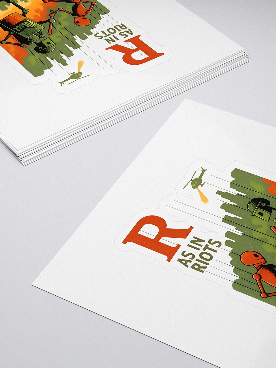 R as in riots sticker by dark alphabet product image (4)