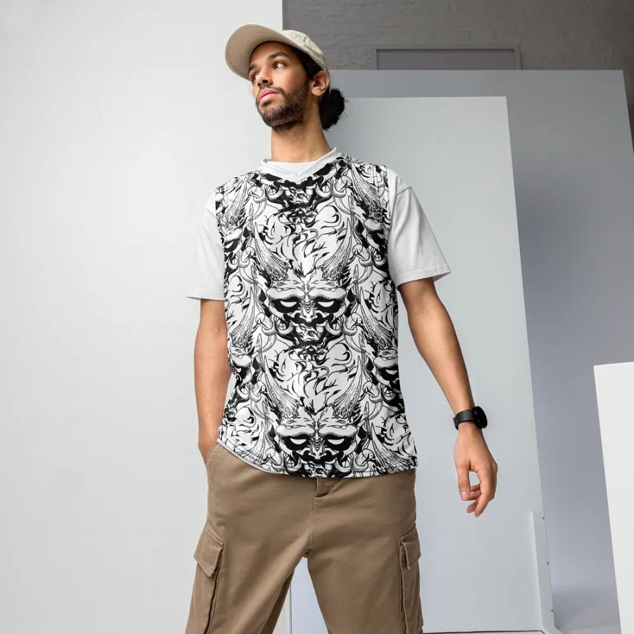 [ ONIFACE ] WHITE /BLACK Basketball Jersey // SYN product image (5)