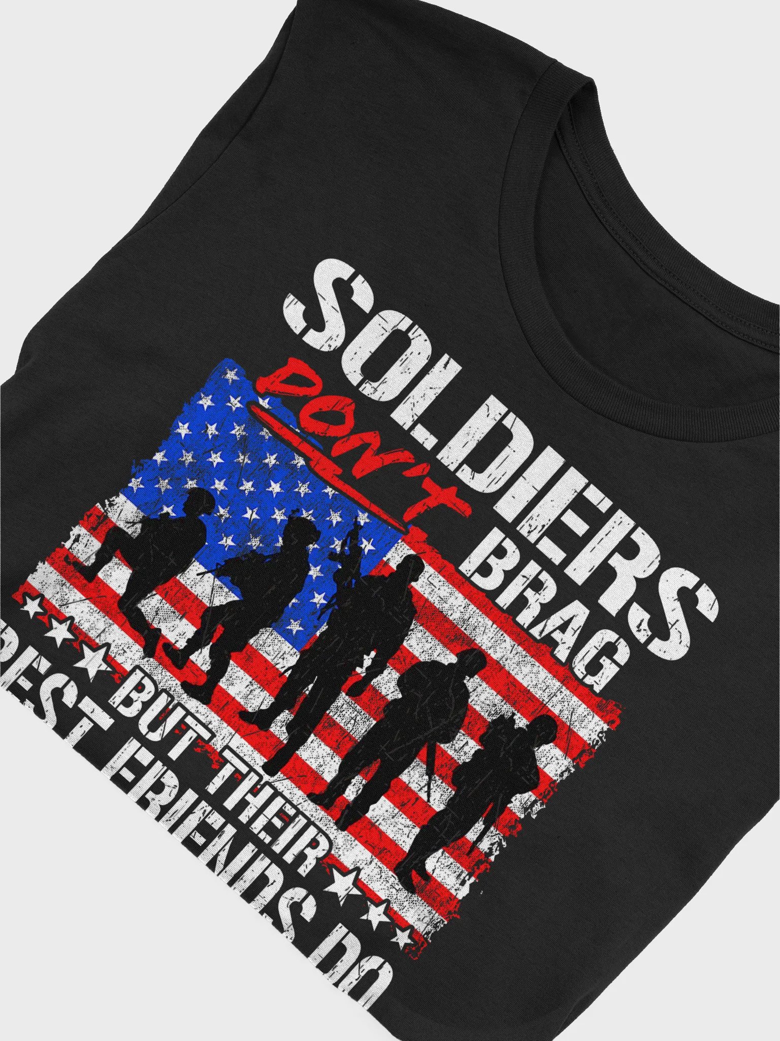 Soldiers Don't Brag But Their Best Friends Do - Adult T-Shirt product image (5)