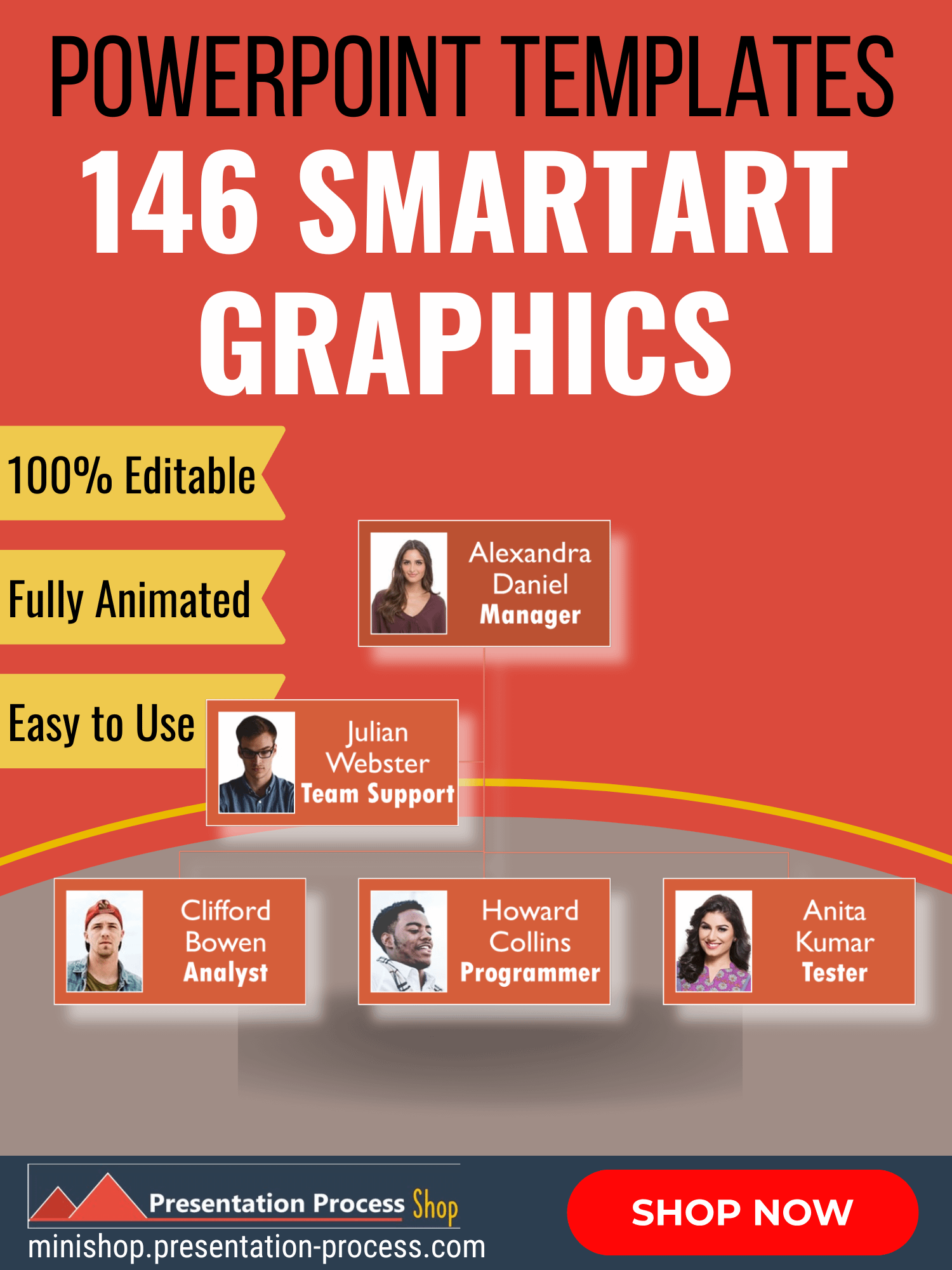 146 Prebuilt SmartArt Graphic Templates for PowerPoint product image (2)