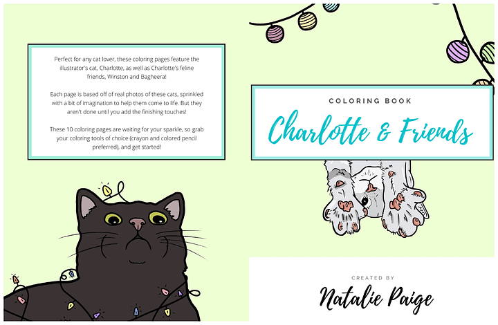Charlotte & Friends Coloring Pages (Digital Download) product image (1)