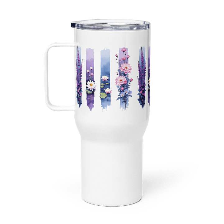 Tranquil Blooms Stainless Steel Travel Mug product image (1)