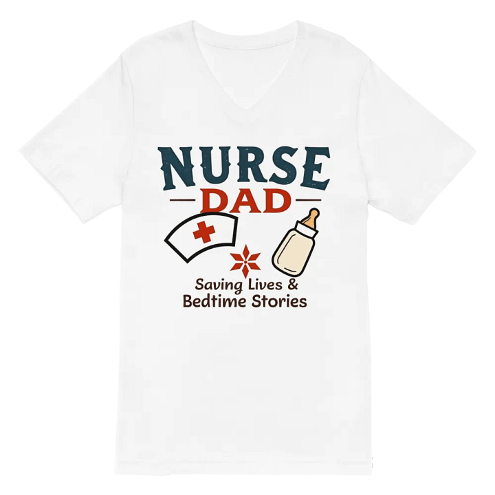 Nurse Dad Saving Lives & Bedtime Stories T-shirt product image (2)