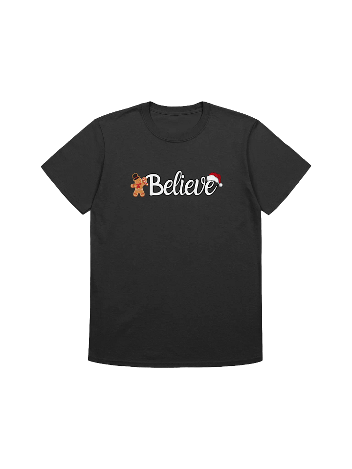Cute Gingerbread Man and Santa Hat Christmas Unisex T-Shirt product image (4)
