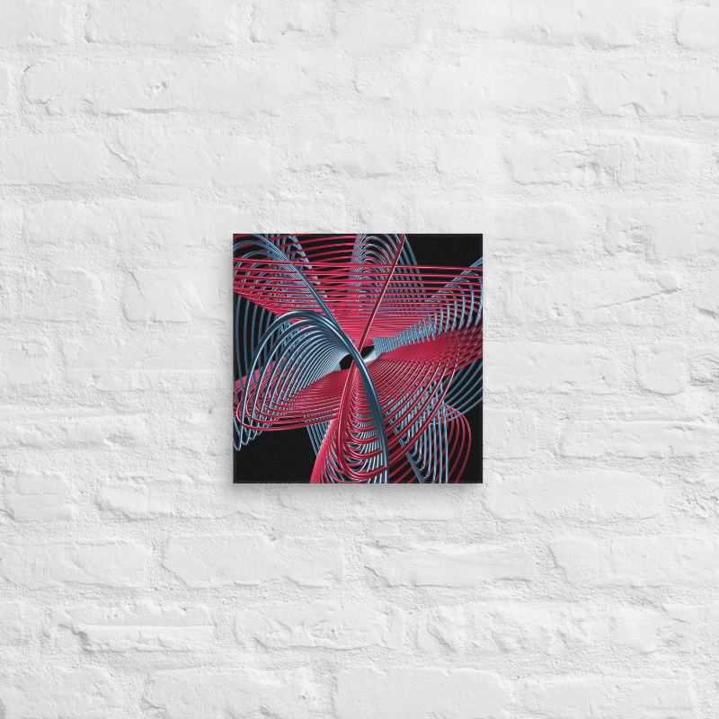 Oscilloscopic Dance #3 - Lissajous Figures Code Art Canvas Print product image (3)